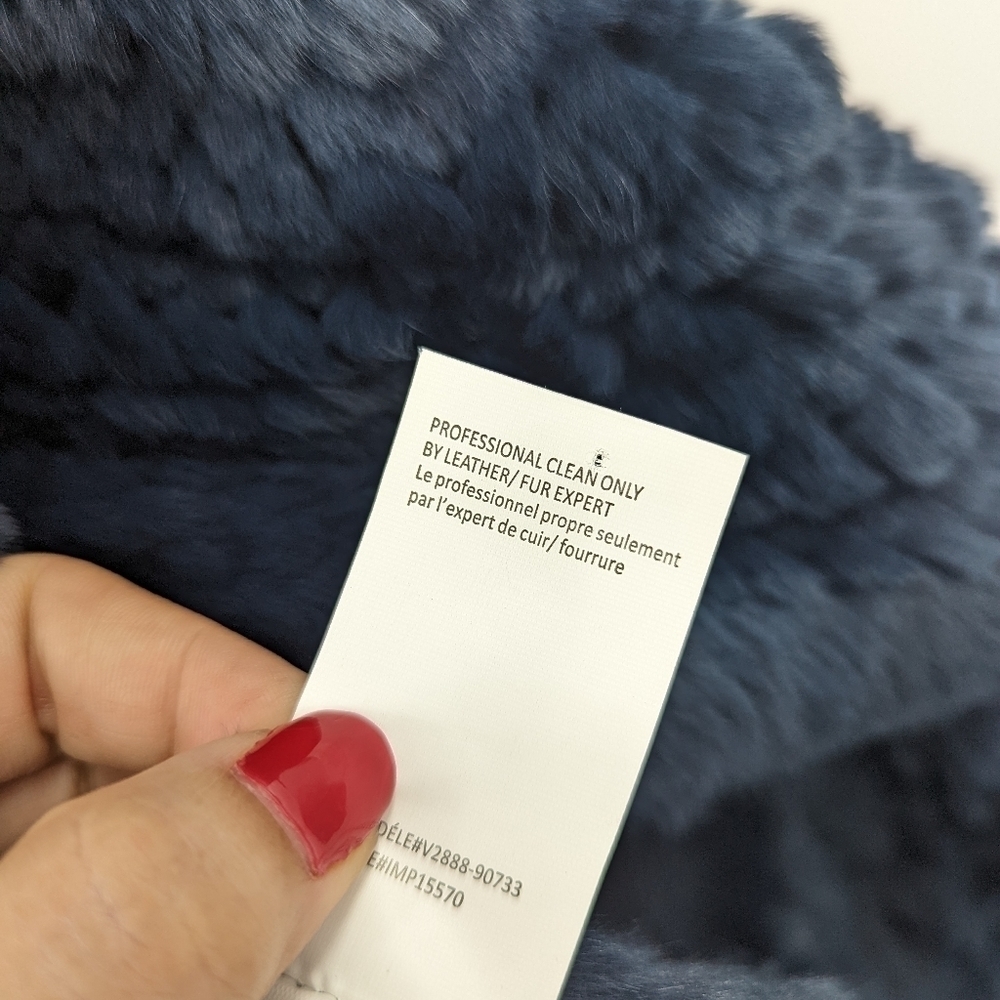 VINCE. Rabbit Fur Open Front Vest - Picture 6 of 8